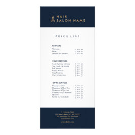 Minimale, schone goudschaar Hair Salon-stylist Reclamekaart