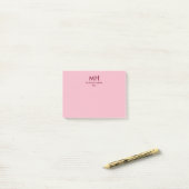 Minimale Schone Initiaal Roze Bourgondië Post-it® Notes (Op bureau)