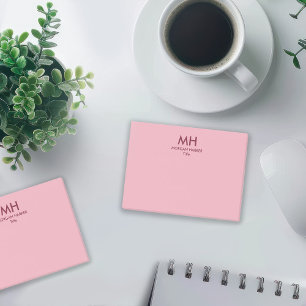Minimale Schone Initiaal Roze Bourgondië Post-it® Notes