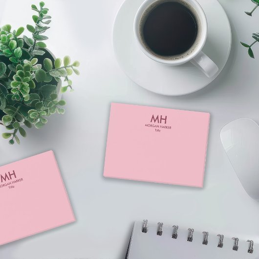 Minimale Schone Initiaal Roze Bourgondië Post-it® Notes