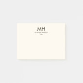 Minimale schone Initialen Neutraal Post-it® Notes (Voorkant)