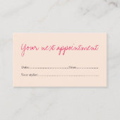 Minimale Schone Pastel Roze Benoemkaart Afsprakenkaartje (Voorkant)