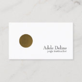 Minimale schone witte koper Cirkel Yoga Visitekaartje (Voorkant)