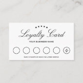 Minimale Schone Witte Loyalty Stempel Afspraak Visitekaartje (Achterkant)