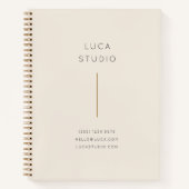 Minimale Schoon Eenvoudige Moderne QR-code Goud en Notitieboek (Voorkant)