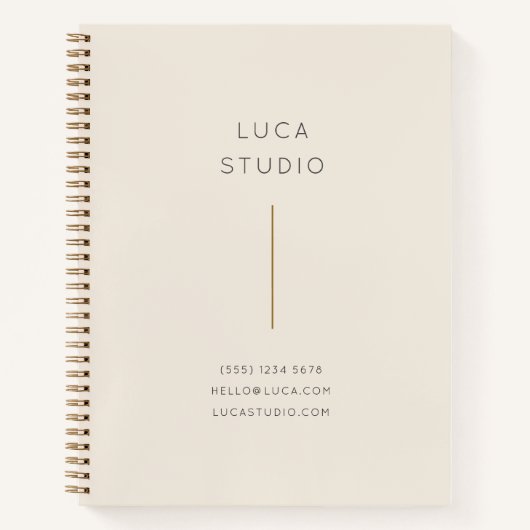 Minimale Schoone Eenvoudige Moderne QR-code Goud e Notitieboek (Voorkant)