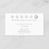 Minimale schoonheid lumierig zilver 6 Punch Loyalt Visitekaartje (Achterkant)