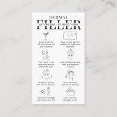 Minimale schoonheid van de Dermale Filler Aftercar Visitekaartje (Voorkant)