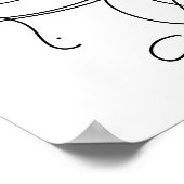 Minimale schoonheid vrouw lijnkunst poster (Hoek)