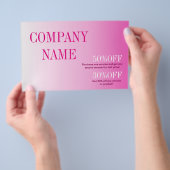 Minimale schoonheidscosmetologie: roze ombre flyer (Hand)
