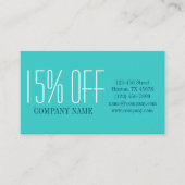 Minimale schoonheidsmake-up, artiest, blauwgroen visitekaartje (Voorkant)