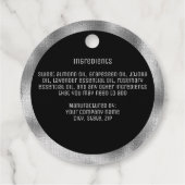 Minimale schoonheidsproducten label zwart/geweven  (Achterkant)