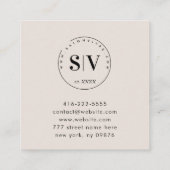 Minimale schoonheidssalon Professional Business Contactkaartje (Achterkant)