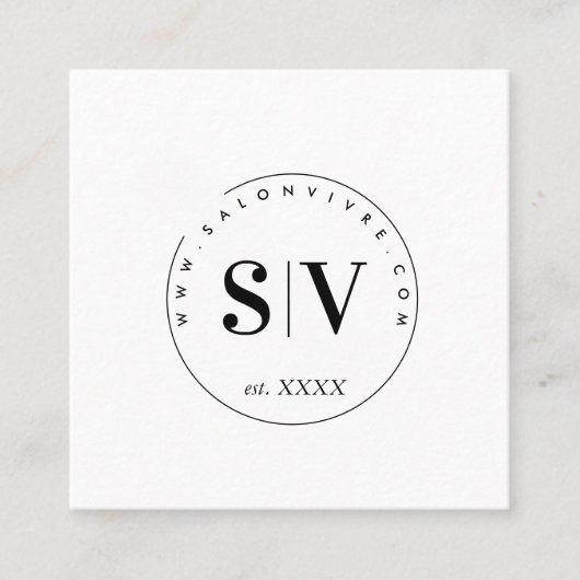 Minimale schoonheidssalon Professional Business Contactkaartje (Voorkant)