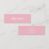 Minimale schoonmaakservice voor lichtroze portier mini visitekaartje (Voorkant / Achterkant)