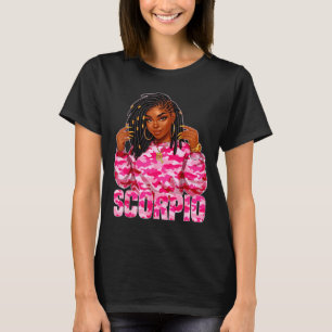 Minimale Schorpioen Koningin Geplaatste Zwarte Vro T-shirt