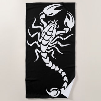 Minimale Schorpioen Tribale Tattoo Stijl Illustrat Strandlaken