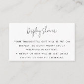 Minimale schotel voor zwart-witweergave in script informatiekaartje (Voorkant)