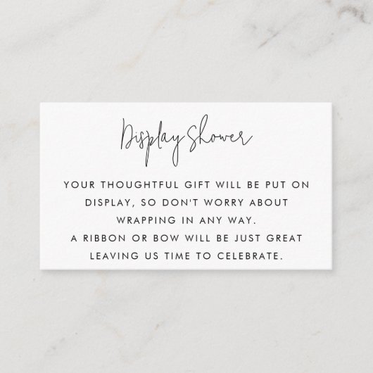 Minimale schotel voor zwart-witweergave in script informatiekaartje (Voorkant)