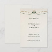 Minimale Schotse Distel Save the Date Kaart (Voorkant / Achterkant)