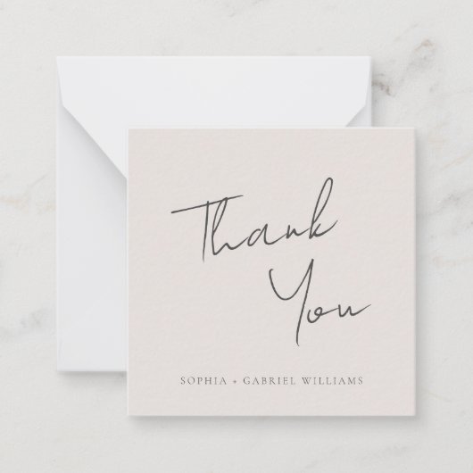 Minimale schrijfdank voor uw creditcard notitiekaartje (Voorkant)