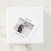 Minimale schrijfmachine | Bedankt voor de foto Bedankjes Labels (In situ)