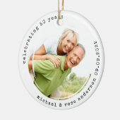 Minimale schrijfmachine | Foto van 50e Jubileum Keramisch Ornament (Links)