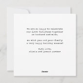 Minimale schrijfmachine | Foto van Merry en Marrie Feestdagenkaart (Achterkant)