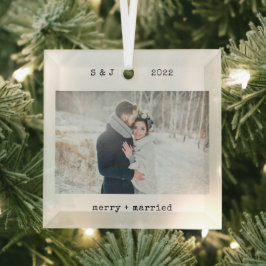 Minimale schrijfmachine | Foto van Merry en Marrie Glas Ornament