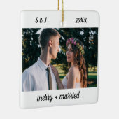 Minimale schrijfmachine | Foto van Merry en Marrie Keramisch Ornament (Rechts)