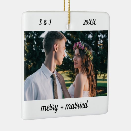Minimale schrijfmachine | Foto van Merry en Marrie Keramisch Ornament (Rechts)