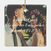 Minimale schrijfmachine | Foto van Merry en Marrie Keramisch Ornament (Achterkant)