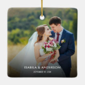 Minimale schrijfmachine | Foto van Merry en Marrie Keramisch Ornament (Achterkant)