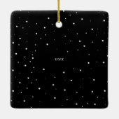 Minimale schrijfmachine | Foto van Merry en Marrie Keramisch Ornament (Achterkant)