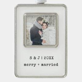 Minimale schrijfmachine | Foto van Merry en Marrie Verzilverd Omlijst Ornament