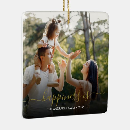 Minimale schrijfmachine | Twee foto's en eenvoudig Keramisch Ornament (Rechts)