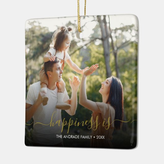 Minimale schrijfmachine | Twee foto's en eenvoudig Keramisch Ornament (Links)