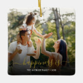 Minimale schrijfmachine | Twee foto's en eenvoudig Keramisch Ornament (Voorkant)