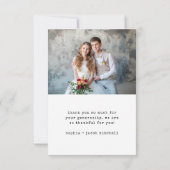 Minimale schrijfmachine | Twee simpele foto's Bedankkaart (Achterkant)