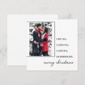 Minimale schrijfmachine | Vrolijk kerstfeest met f Feestdagenkaart (Voorkant / Achterkant)