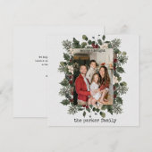 Minimale schrijfmachine | Vrolijk kerstfeest met f Feestdagenkaart (Voorkant / Achterkant)