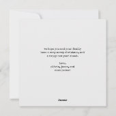 Minimale schrijfmachine | Vrolijk kerstfeest met f Feestdagenkaart (Achterkant)