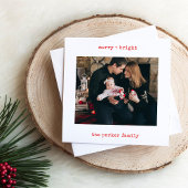 Minimale schrijfmachine | Vrolijk kerstfeest met f Feestdagenkaart