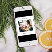 Minimale schrijfmachine | Vrolijk kerstfeest met f Feestdagenkaart