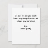 Minimale schrijfmachine | Vrolijk kerstfeest met f Notitiekaartje (Achterkant)