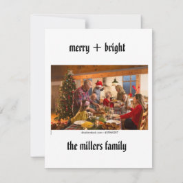 Minimale schrijfmachine | Vrolijk kerstfeest met f Notitiekaartje