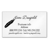 Minimale schrijver, legaal, leraar, instructeur-aa magnetisch visitekaartje (Voorkant)