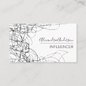 Minimale Scribble Zwart-wit Professional Visitekaartje (Voorkant)