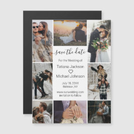 Minimale script 8 foto's Sla de datum magneet