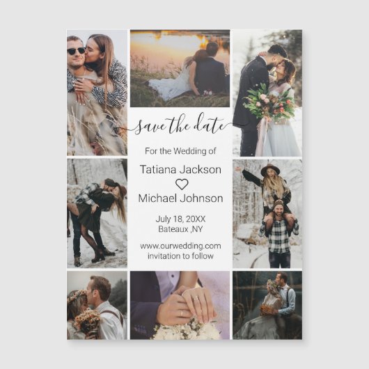 Minimale script 8 foto's Sla de datum magneet (Voorkant)